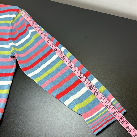 Pendleton Striped Multi Color Lightweight Button Sweater Cardigan XL V Neck - Picture 10 of 13